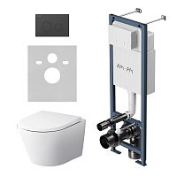 Комплект: Унитаз, Инсталляция, Кнопка смыва AM.PM Sense IS110138.741701