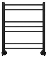 Полотенцесушитель водяной Aquatek AQ KO0760BL Поларис П7 50х60 см, подключение нижнее/диагональное, черный муар