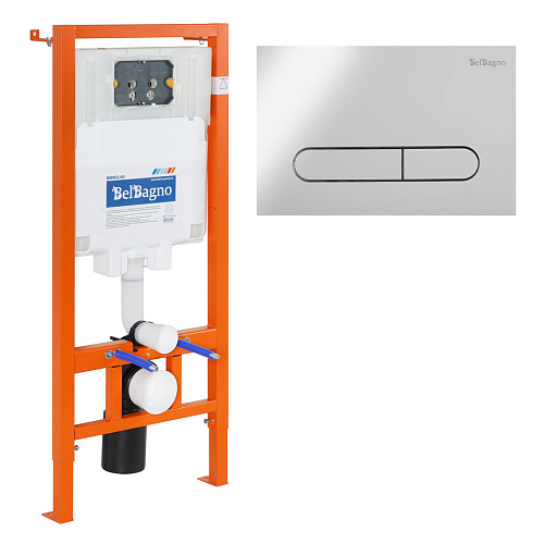 Комплект: инсталляция+клавиша смыва BelBagno BB002-80/BB005-PR-CHROME Комплект: инсталляция+клавиша смыва BelBagno BB002-80/BB005-PR-CHROME