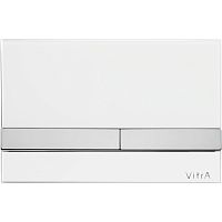 Клавиша смыва Vitra 740-1100 Select, двойной смыв, белый глянец/хром Клавиша смыва Vitra 740-1100 Select, двойной смыв, белый глянец/хром