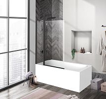 Душевая шторка BelBagno UNO-V-11-100/150-C-NERO на ванну 150х100 см, стекло прозрачное/профиль черный Душевая шторка BelBagno UNO-V-11-100/150-C-NERO на ванну 150х100 см, стекло прозрачное/профиль черный