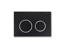 Панель смыва Aquatek TDI-0000003 Small (007D) для INS-0000018 с верхней кнопкой смыва, черный матовый/ободок хром