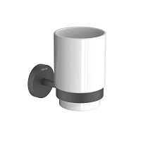 Стакан Aquatek AQ4604MB Бетта с держателем, черный матовый Стакан Aquatek AQ4604MB Бетта с держателем, черный матовый