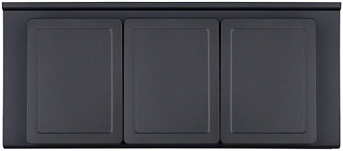Набор Jacob Delafon EB749-NF из 3 пластиковых органайзеров для выдвижного ящика глубиной 46 см, черный