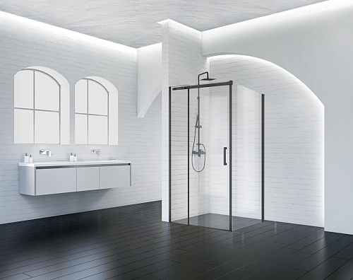 Душевой уголок BelBagno  ACQUA-AH-1-120/90-C-NERO