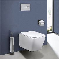 Унитаз Vincea VT1-12 Q-Line подвесной, безободковый, 36х52 см, ультратонкое сиденье Soft-close, белый
