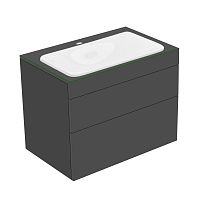 Тумба Keuco 31571150100 Edition 400 под умывальник 70х53.5 см, антрацит/стекло матовое антрацит