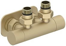 Вентиль Сунержа 022-1416-1234, 2х1/2" угловой скрытый-скрытый EU50, матовая шампань