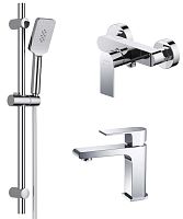 Комплект Aquatek AQ1431CR Лира для ванной Set 3 в 1 (AQ1410CR + AQ1460CR + AQ2018CR), хром
