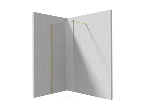 Душевое ограждение Deante KTJ_R38P Prizma 80х195 см WALK-IN, брашированное золото Душевое ограждение Deante KTJ_R38P Prizma 80х195 см WALK-IN, брашированное золото