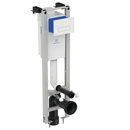 Комплект 2 в 1 Ideal Standard E2332AC Prosys Eco Frame M: инсталляция для монтажа подвесных унитазов + панель смыва, White (белый) Комплект 2 в 1 Ideal Standard E2332AC Prosys Eco Frame M: инсталляция для монтажа подвесных унитазов + панель смыва, White (белый)