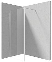 Душевое ограждение Deante KTS_038P Kerria Plus 80х200 см WALK-IN, прозрачное стекло, Opti White/хром
