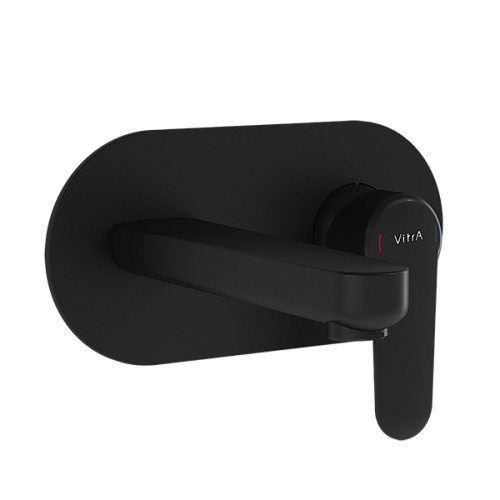 Смеситель Vitra A4272136EXP Root Round для раковины встроенный, матовый черный