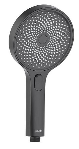 Ручной душ Aquatek AQ2007MB Оберон Select 130 3jet, черный матовый Ручной душ Aquatek AQ2007MB Оберон Select 130 3jet, черный матовый