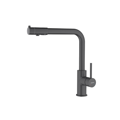 Смеситель Aquatek AQ1386MB Европа для кухни с подключением к фильтру питьевой воды, черный матовый Смеситель Aquatek AQ1386MB Европа для кухни с подключением к фильтру питьевой воды, черный матовый