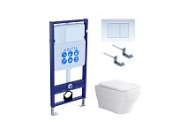 Комплект Aquatek SET Амадео-009 4 в 1: рама Standard INS-0000012 + крепеж KKI-0000002 + кнопка KDI-0000009 + унитаз AQ1163-00 с крышкой-сиденьем Soft-close, белый Комплект Aquatek SET Амадео-009 4 в 1: рама Standard INS-0000012 + крепеж KKI-0000002 + кнопка KDI-0000009 + унитаз AQ1163-00 с крышкой-сиденьем Soft-close, белый
