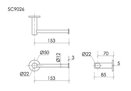 Держатель туалетной бумаги Sancos Base SC9026BN