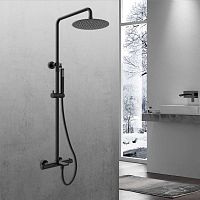 Душевая стойка Vincea VSFS-1V1TMB Vogue термостатическая, черный