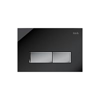 Клавиша смыва IDDIS, UNG10GBi77 Uniglass универсальная, черное стекло
