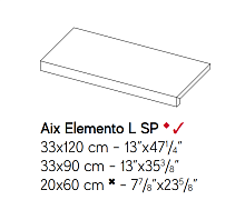 Угловой элемент AtlasConcorde AIX AixBeigeElementoLSP33x90