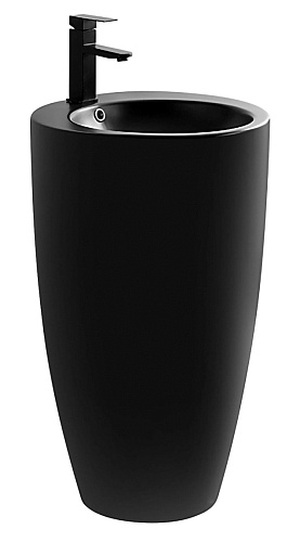 Раковина Azario AZ-311MB Comella напольная 50х50 см, черная купить недорого в интернет-магазине Керамос