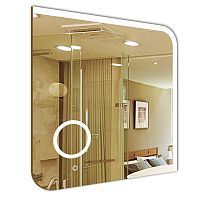 Зеркало Azario CS0084316 Golden 70х70 см, влагостойкое с подсветкой и подогревом, сенсорный выключатель