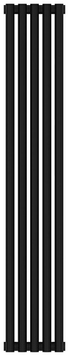 Радиатор Сунержа 31-0301-1205 Эстет-1 отопительный н/ж 1200х225 мм/ 5 секций, матовый черный