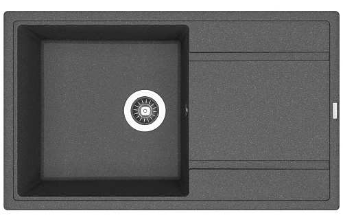 Мойка для кухни Florentina 20.130.D0860.102 Липси 86х51 см, с крылом, черная снят с производства