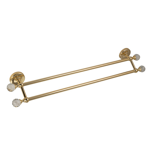 Полотенцедержатель Migliore 16606 Amerida двойной, золото/Swarovski купить недорого в интернет-магазине Керамос