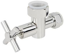 Вентиль Сунержа 01102-1034 Стилье с клапаном запорный (крестовой) G 1" НГ х G 3/4" НГ, без покрытия