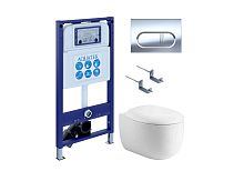 Комплект: Унитаз, Инсталляция, Кнопка смыва Aquatek Альтаир SET AQUATEK АЛЬТАИР cm-043 4в1