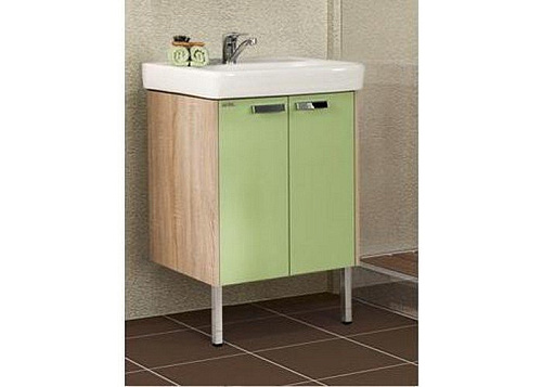 Тумба под раковину Акватон Йорк 60 1A170201YOAJ0 салатовый/дуб сонома, 55х60х44 снят с производства
