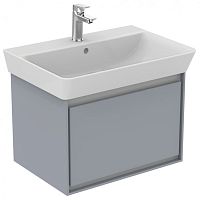 Тумба Ideal Standard E0847EQ Connect Air для раковины 65х40 см, подвесная, Glossy Light Grey + Matt White (светло-серый глянцевый + белый матовый) Тумба Ideal Standard E0847EQ Connect Air для раковины 65х40 см, подвесная, Glossy Light Grey + Matt White (светло-серый глянцевый + белый матовый)