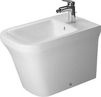 Биде напольное Duravit 2269100000 P3 Comforts пристенный вариант, с переливом, с 1 отверстием под смеситель, вкл. заглушку для перелива-хром, включая крепление, 38x60 см