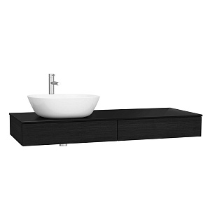 Тумба Vitra 65679 Origin для раковины 120х48 см, подвесная, левосторонняя, Black oak (черный дуб)