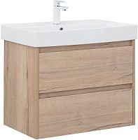 Тумба с раковиной Aquanet 00305238 Nova Lite, 76х46 см, светлое дерево
