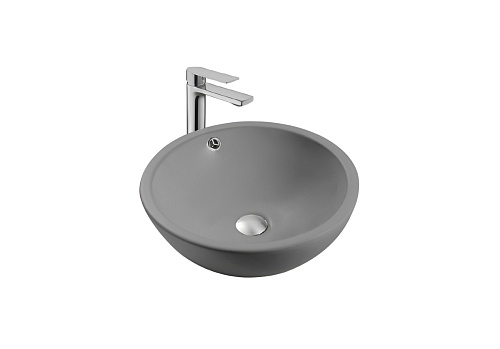 Раковина Aquatek AQ5354-MG для установки на столешницу, 44х44 см, серый матовый Раковина Aquatek AQ5354-MG для установки на столешницу, 44х44 см, серый матовый