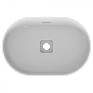 Раковина Ideal Standard T360401 Strada II Oval Vessel накладная 60х40 см, без отверстия под смеситель, Euro White (евробелый)