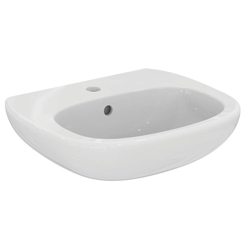 Раковина Ideal Standard T009401 Tesi подвесная 50х42 см, с отверстием под смеситель, Euro White (евробелый)