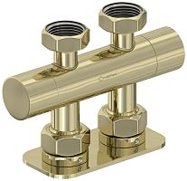 Вентиль Сунержа 020-1419-3434, 2х3/4" прямой скрытый-скрытый EU50, шампань