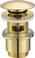 Cezares CZR-SAT5-03 Донный клапан с системой "Клик-клак" с переливом, золото