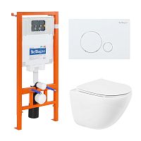 Инсталляция с подвесным унитазом BelBagno AMANDA BB051CHR/BB051SC/BB002-80/BB014-SR-BIANCO Инсталляция с подвесным унитазом BelBagno AMANDA BB051CHR/BB051SC/BB002-80/BB014-SR-BIANCO
