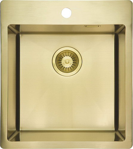 Мойка Deante ZPO_R10A Olfato кухонная 45х50.5 см, брашированное золото