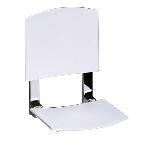 Сиденье Keuco 34982010051 Plan Care складное, хром/белый (RAL 9010) купить недорого в интернет-магазине Керамос