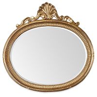 Зеркало TW в овальной раме с декоративным элементом 92х92см, цвет рамы золото,TW03199oro купить недорого в интернет-магазине Керамос