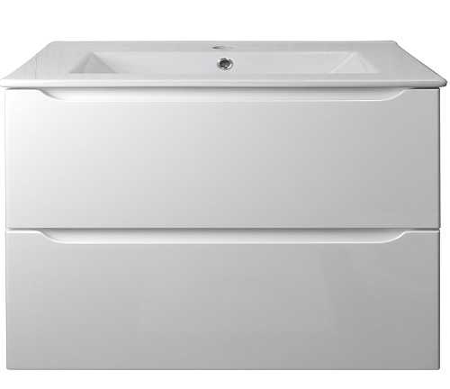 Тумба Loranto CS00079033 Арфа с раковиной, подвесная, 81х47 см, белая снят с производства