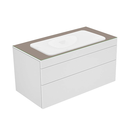 Тумба Keuco 31582730100 Edition 400 под умывальник 105х53.5 см, белый/стекло матовое трюфель купить недорого в интернет-магазине Керамос Тумба Keuco 31582730100 Edition 400 под умывальник 105х53.5 см, белый/стекло матовое трюфель купить недорого в интернет-магазине Керамос