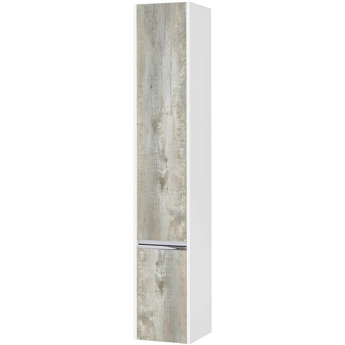 Шкаф - колонна Акватон 1A230503KPDAL Капри 30х163 см, левый, бетон пайн,хром глянец купить недорого в интернет-магазине Керамос