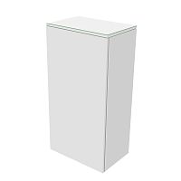 Шкаф-пенал Keuco 31725270002 Edition 400 средний 90х45 см, петли справа, белый/стекло белое матовое