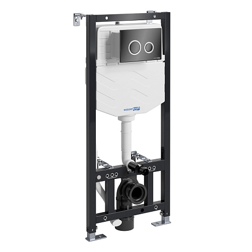 Система инсталляции WasserKraft 10TLT.010.ME.PB01 Aller для унитазов + кнопка смыва, черный Система инсталляции WasserKraft 10TLT.010.ME.PB01 Aller для унитазов + кнопка смыва, черный